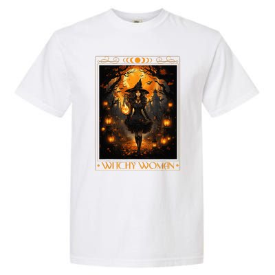 Witchy Woman Halloween Womens Witchcraft Witch Wicca Gothic Garment-Dyed Heavyweight T-Shirt