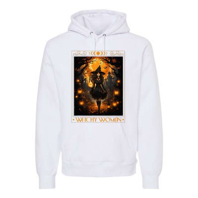 Witchy Woman Halloween Womens Witchcraft Witch Wicca Gothic Premium Hoodie