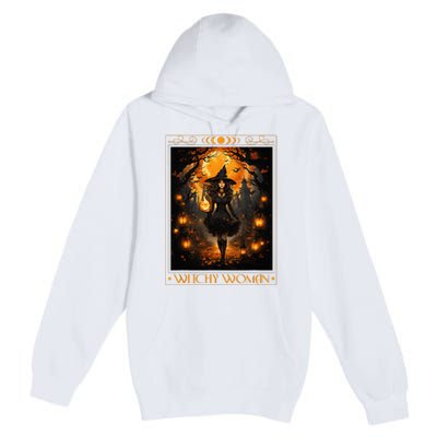 Witchy Woman Halloween Womens Witchcraft Witch Wicca Gothic Premium Pullover Hoodie