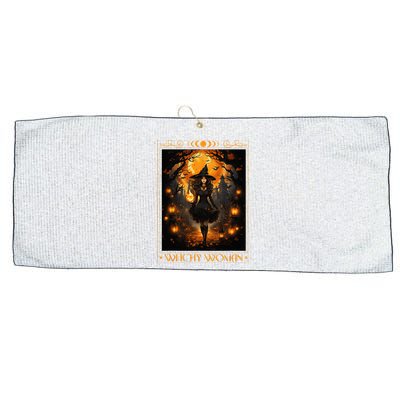 Witchy Woman Halloween Womens Witchcraft Witch Wicca Gothic Large Microfiber Waffle Golf Towel