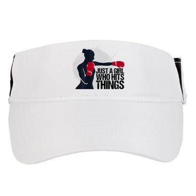 Womens Who Hits Things Best Gift For A Female Boxer Adult Drive Performance Visor