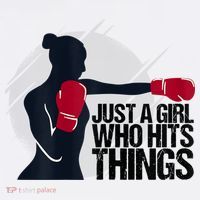 Womens Who Hits Things Best Gift For A Female Boxer Flatbill Hat