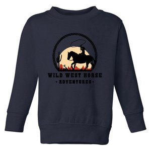 Wild West Horse Adventures Toddler Sweatshirt