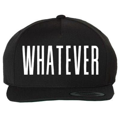 WHATEVER Wool Snapback Cap