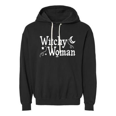 Witchy Woman Halloween Wiccan Follower Pagan Ritual Garment-Dyed Fleece Hoodie