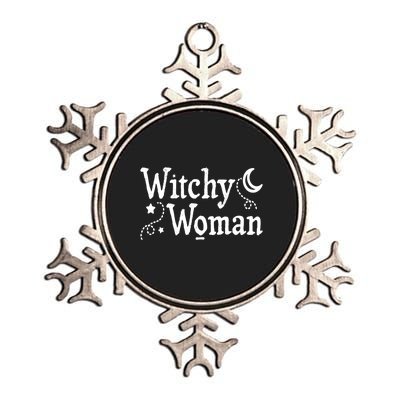 Witchy Woman Halloween Wiccan Follower Pagan Ritual Metallic Star Ornament