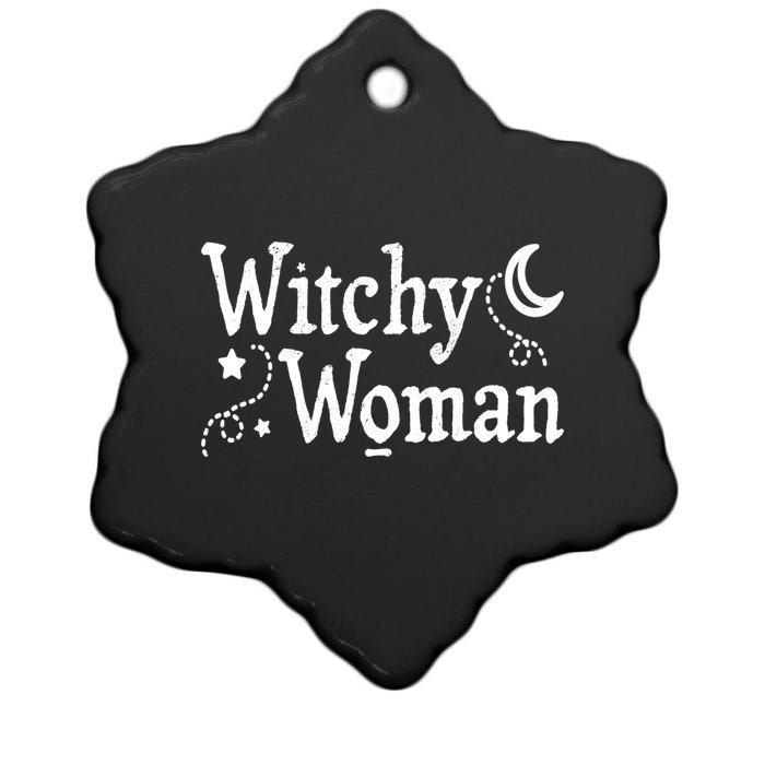 Witchy Woman Halloween Wiccan Follower Pagan Ritual Ceramic Star Ornament