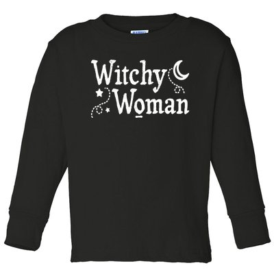 Witchy Woman Halloween Wiccan Follower Pagan Ritual Toddler Long Sleeve Shirt