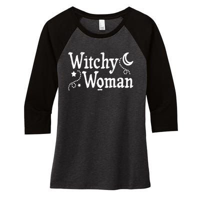 Witchy Woman Halloween Wiccan Follower Pagan Ritual Women's Tri-Blend 3/4-Sleeve Raglan Shirt