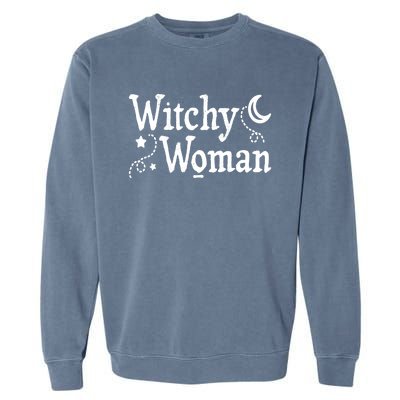 Witchy Woman Halloween Wiccan Follower Pagan Ritual Garment-Dyed Sweatshirt