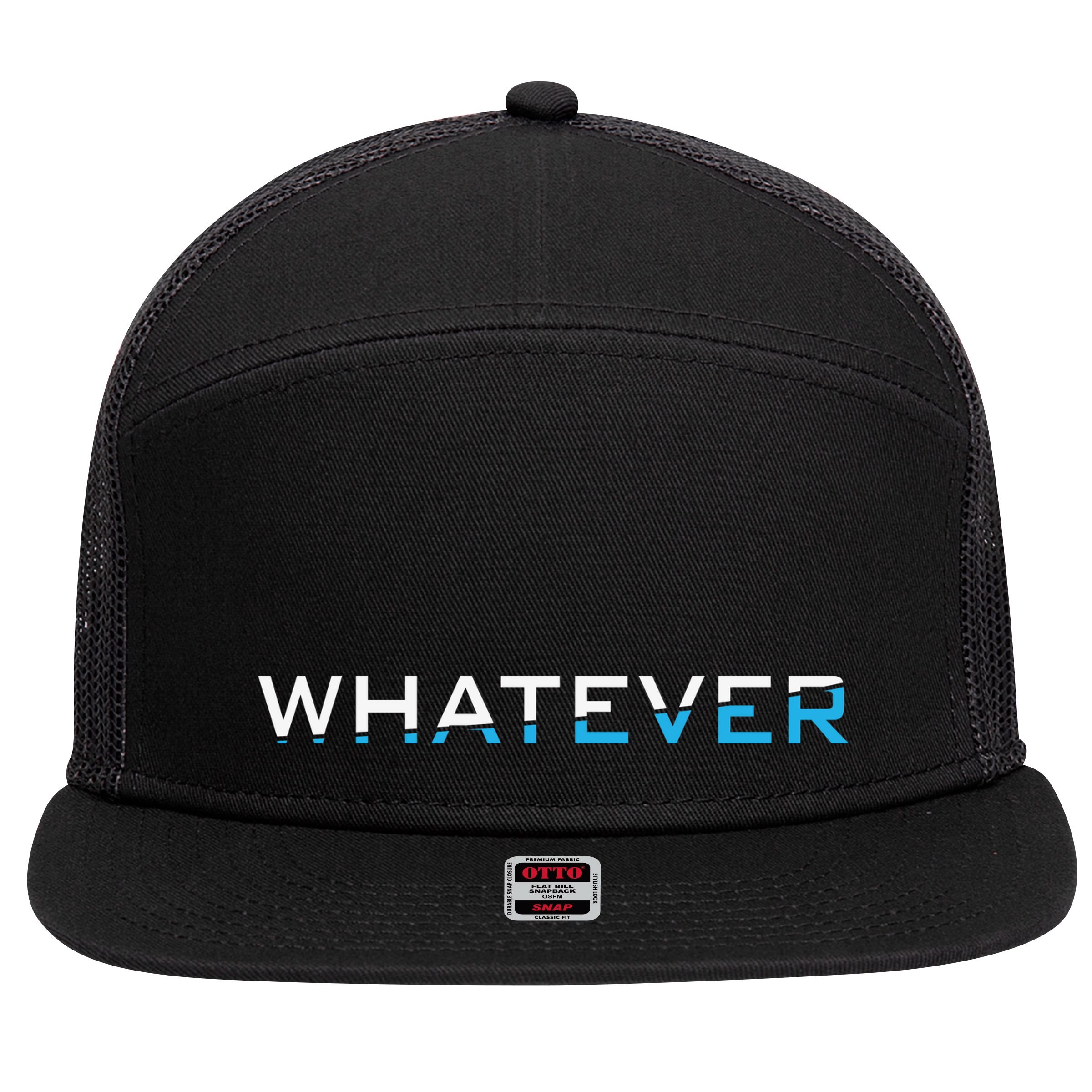 Whatever 7 Panel Mesh Trucker Snapback Hat