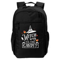 Witch Way Is The Candy Funny Halloween Backpack