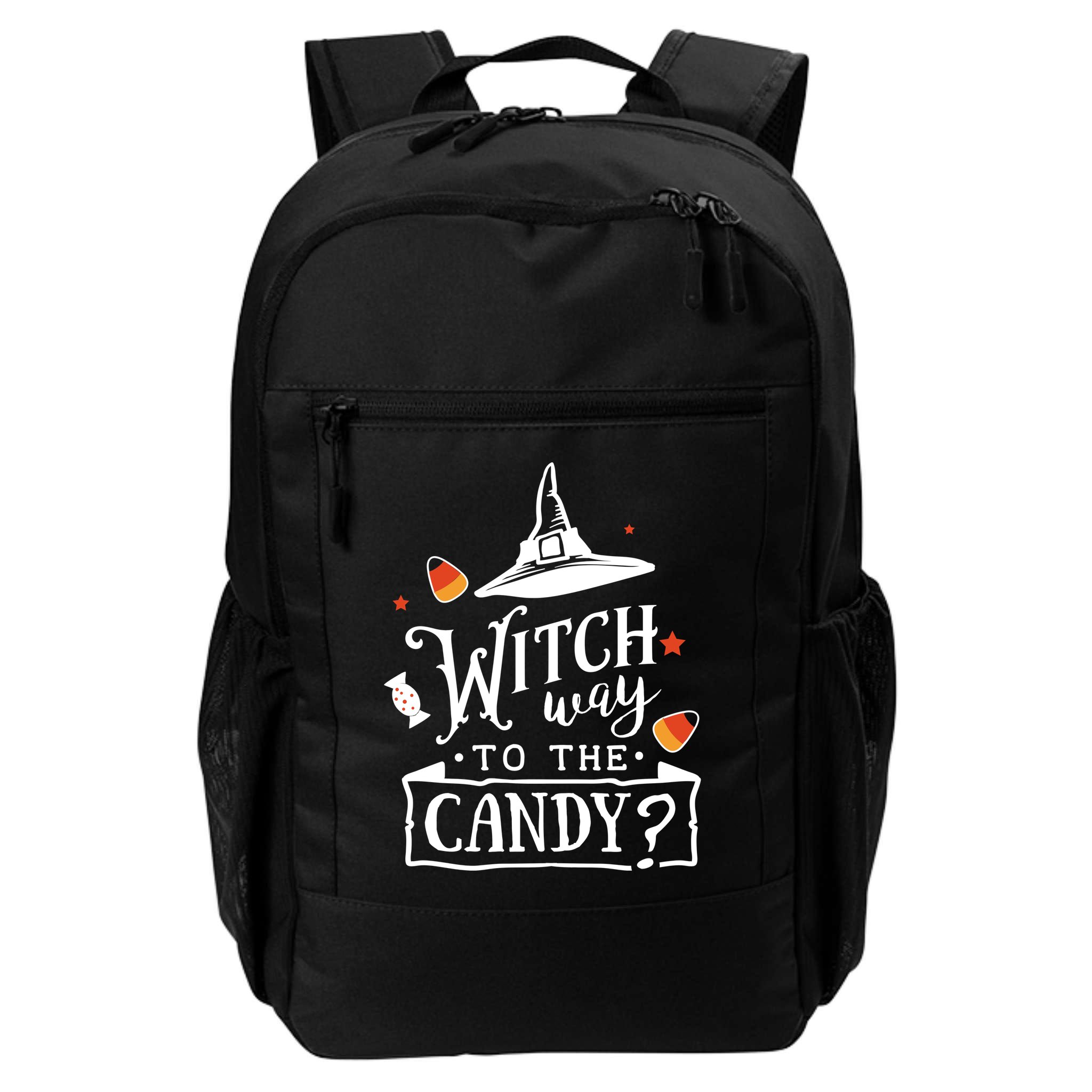 Witch Way Is The Candy Funny Halloween Backpack