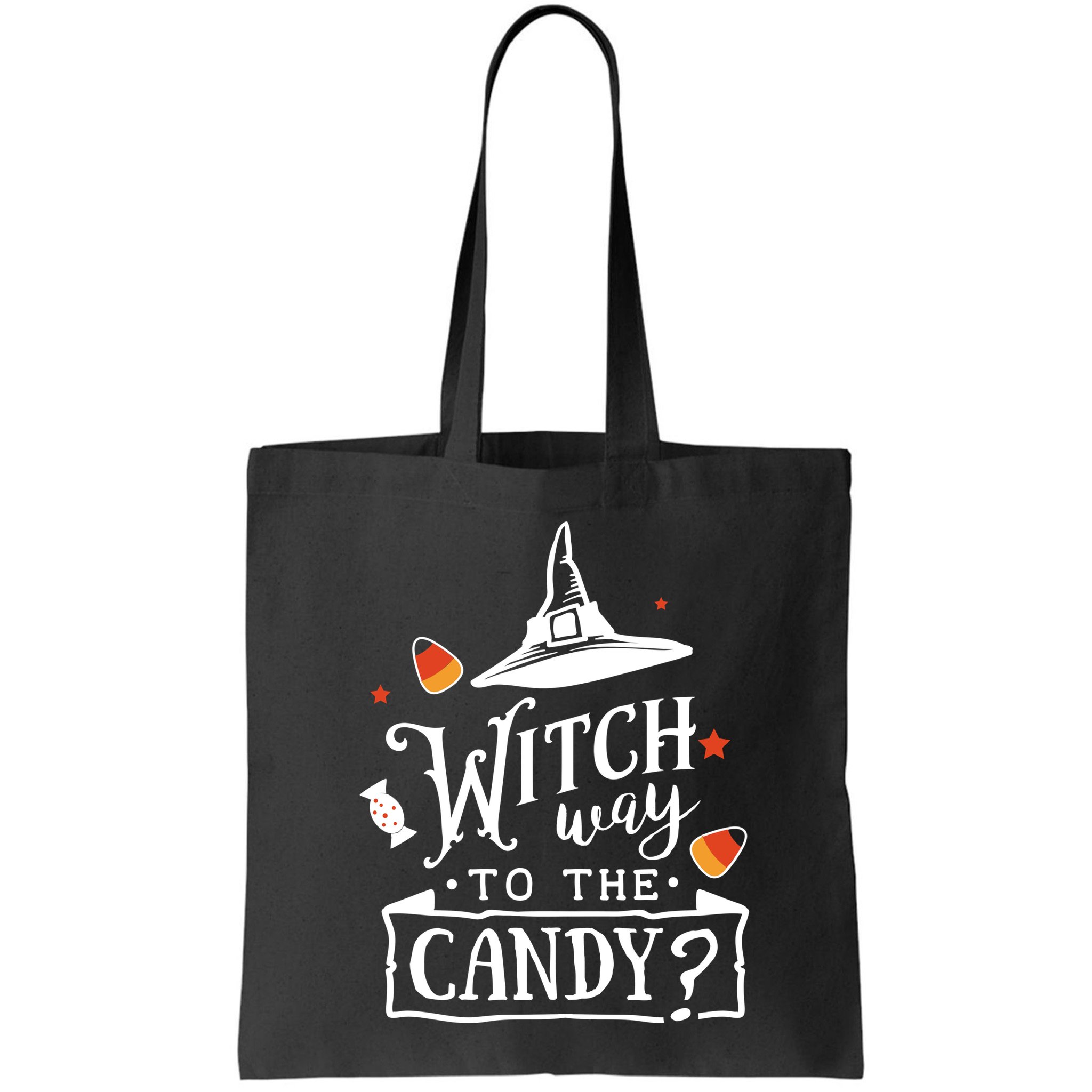 Witch Way Is The Candy Funny Halloween Bag