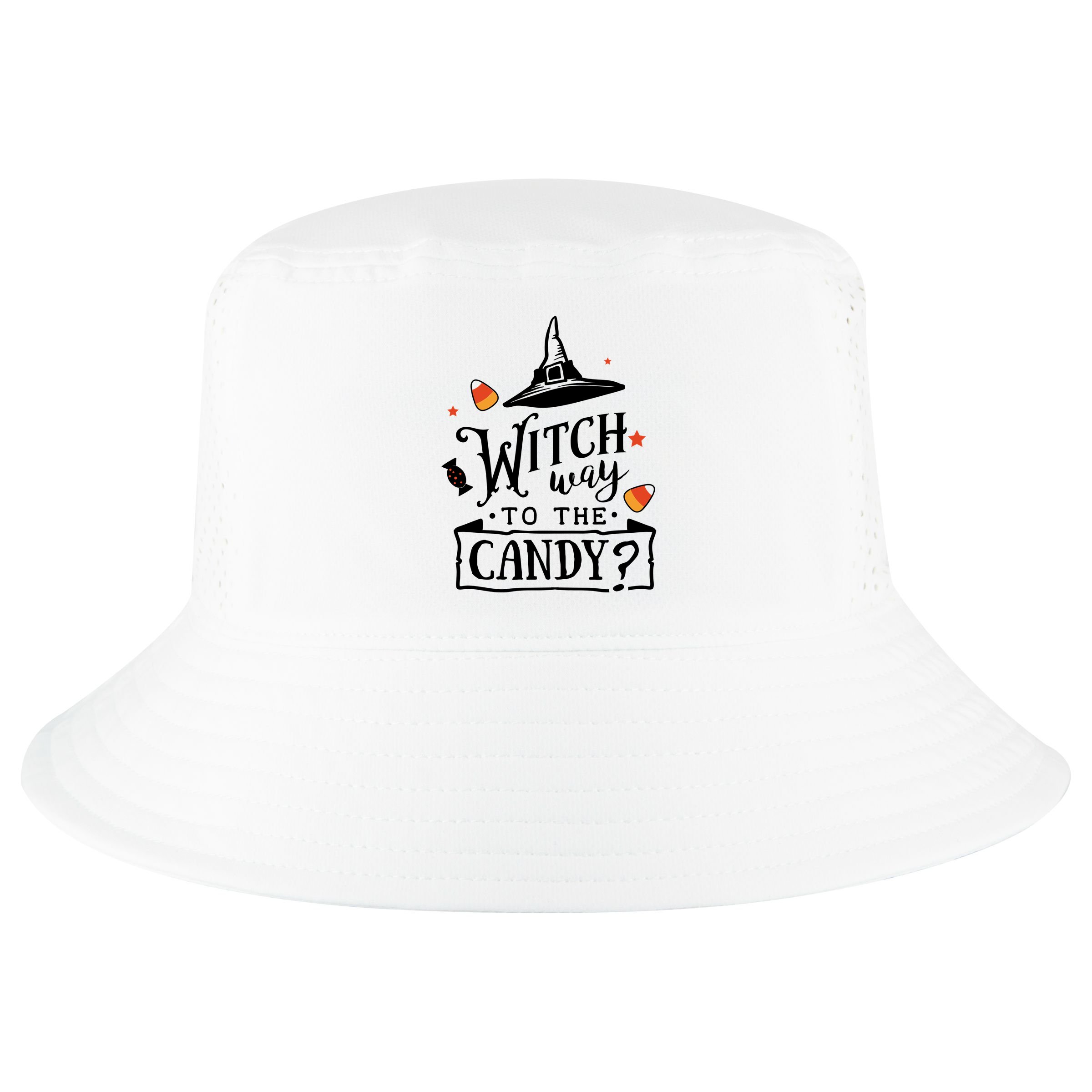 Witch Way Is The Candy Funny Halloween Cool Comfort Performance Bucket Hat
