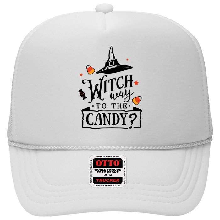 Witch Way Is The Candy Funny Halloween Hat