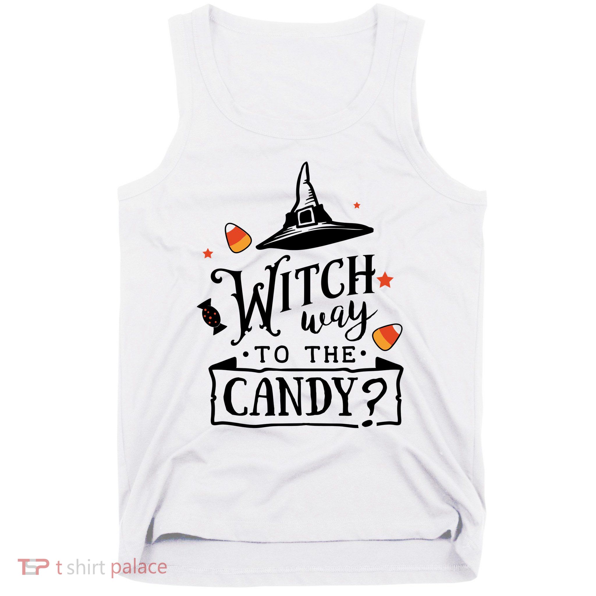 Witch Way Is The Candy Funny Halloween Tank Top