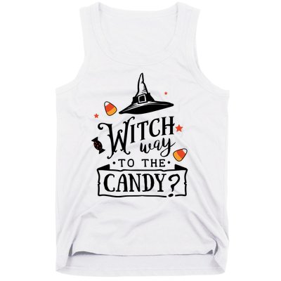 Witch Way Is The Candy Funny Halloween Tank Top