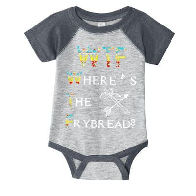 WTF Where Is The Fry Bread Funny Sarcasm Boy Girl Gift Infant Baby Jersey Bodysuit