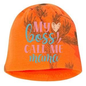 Womens Women I Mother's Day Women's Day I My Boss Call Me Mama Kati - Camo Knit Beanie