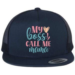 Womens Women I Mother's Day Women's Day I My Boss Call Me Mama Flat Bill Trucker Hat