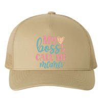 Womens Women I Mother's Day Women's Day I My Boss Call Me Mama Yupoong Adult 5-Panel Trucker Hat