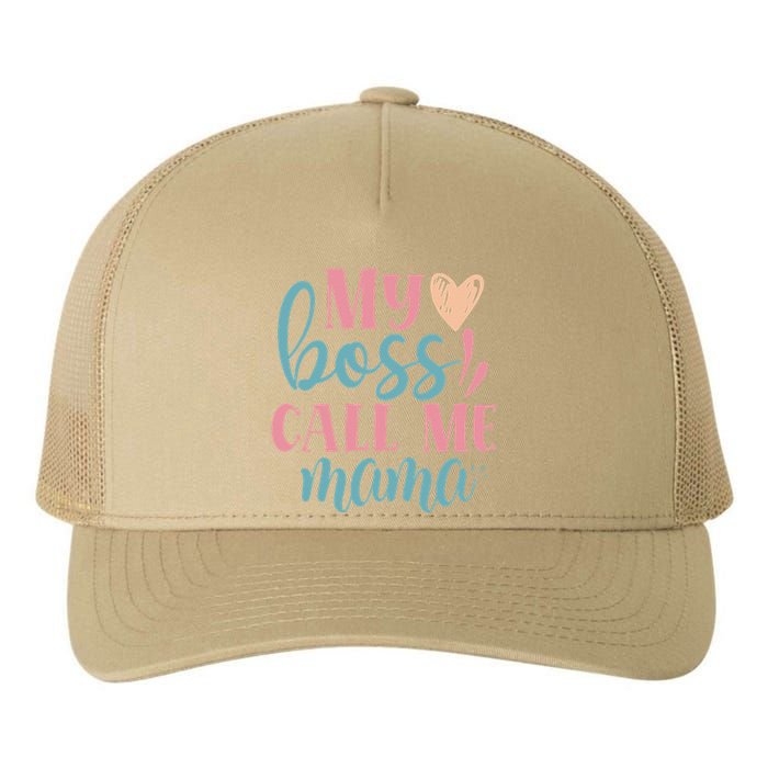 Womens Women I Mother's Day Women's Day I My Boss Call Me Mama Yupoong Adult 5-Panel Trucker Hat