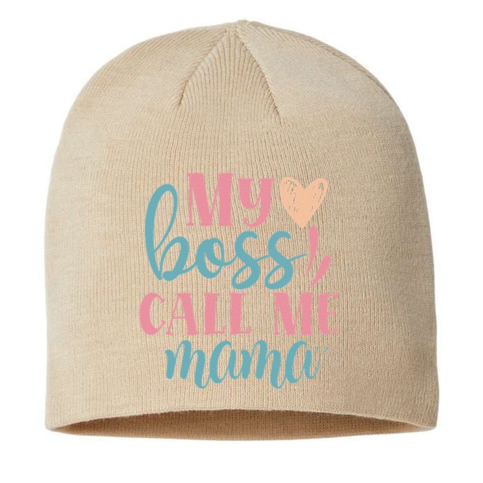 Womens Women I Mother's Day Women's Day I My Boss Call Me Mama Sustainable Beanie