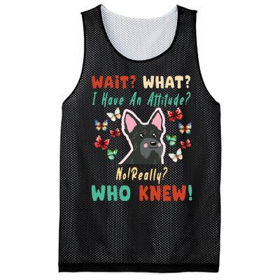 Wait What I Have An Attitude No Really Who Knew Scottish Dog Mesh Reversible Basketball Jersey Tank