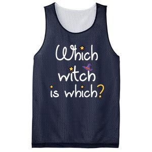 Which Witch Is Which? Funny Halloween Wordplay Grammar Fun Mesh Reversible Basketball Jersey Tank