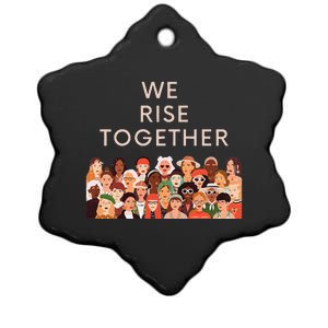 Womens Womens International Women's Day We Rise Together Feminism Ceramic Star Ornament