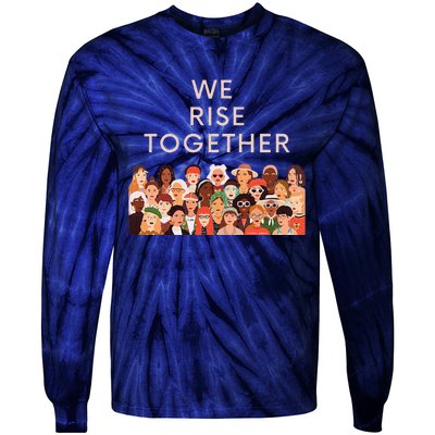 Womens Womens International Women's Day We Rise Together Feminism Tie-Dye Long Sleeve Shirt