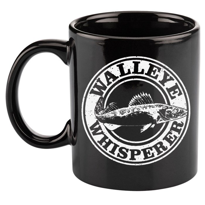 Walleye Whisperer Ice Fishing Freshwater Fish Fisherman 11oz C Handle Ceramic Mug