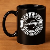 Walleye Whisperer Ice Fishing Freshwater Fish Fisherman 11oz C Handle Ceramic Mug