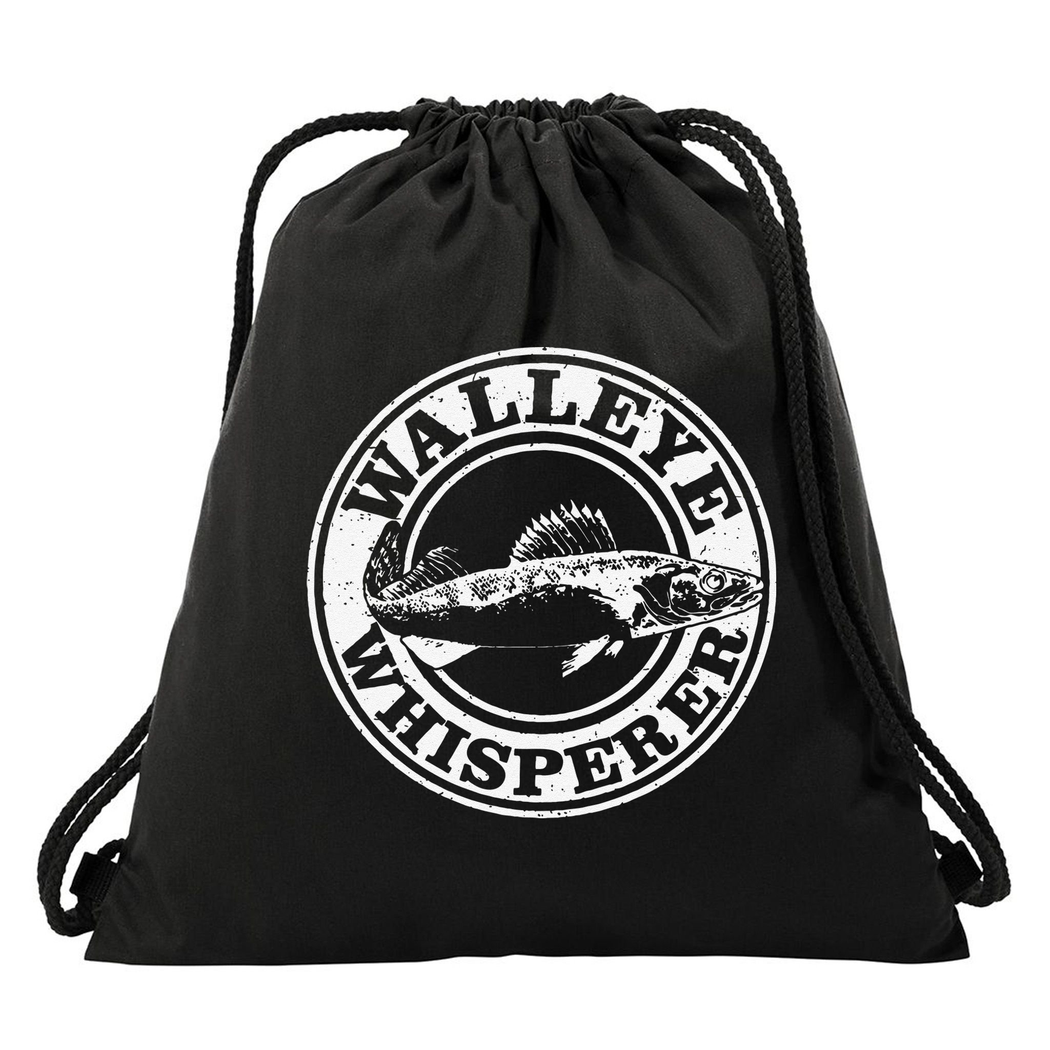 Walleye Whisperer Ice Fishing Freshwater Fish Fisherman Drawstring Bag