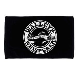 Walleye Whisperer Ice Fishing Freshwater Fish Fisherman Microfiber Hand Towel