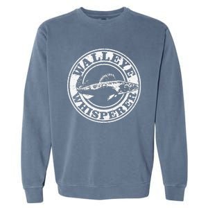 Walleye Whisperer Ice Fishing Freshwater Fish Fisherman Garment-Dyed Sweatshirt