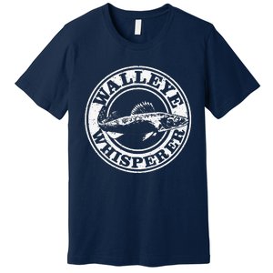 Walleye Whisperer Ice Fishing Freshwater Fish Fisherman Premium T-Shirt