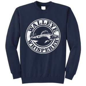 Walleye Whisperer Ice Fishing Freshwater Fish Fisherman Tall Sweatshirt