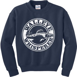 Walleye Whisperer Ice Fishing Freshwater Fish Fisherman Kids Sweatshirt