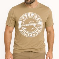 Walleye Whisperer Ice Fishing Freshwater Fish Fisherman Cooling Performance Crew T-Shirt