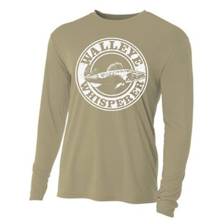 Walleye Whisperer Ice Fishing Freshwater Fish Fisherman Cooling Performance Long Sleeve Crew