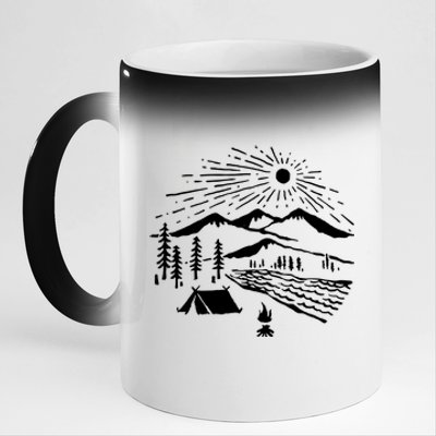 Wilderness 11oz Black Color Changing Mug