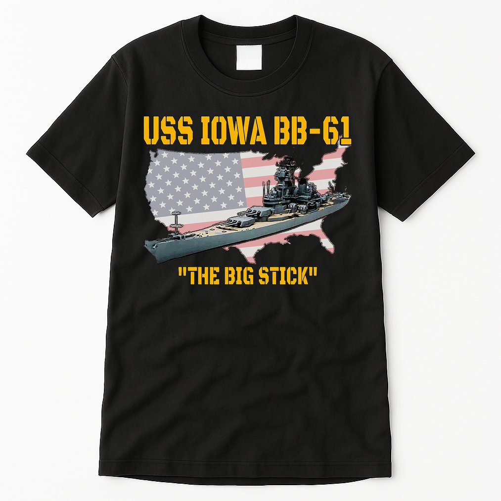 World War II Warship USS Iowa & WW2 BB61 Battleship Veteran Tall T-Shirt