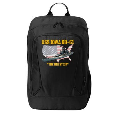 World War II Warship USS Iowa & WW2 BB61 Battleship Veteran City Backpack