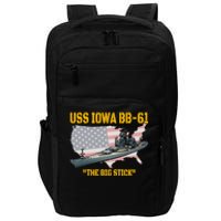 World War II Warship USS Iowa & WW2 BB61 Battleship Veteran Impact Tech Backpack