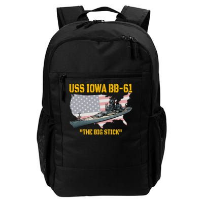 World War II Warship USS Iowa & WW2 BB61 Battleship Veteran Daily Commute Backpack