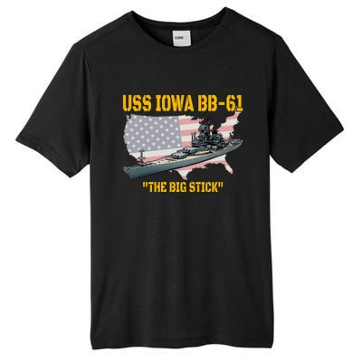 World War II Warship USS Iowa & WW2 BB61 Battleship Veteran Tall Fusion ChromaSoft Performance T-Shirt