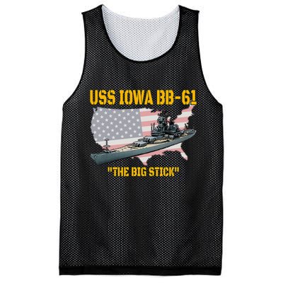 World War II Warship USS Iowa & WW2 BB61 Battleship Veteran Mesh Reversible Basketball Jersey Tank