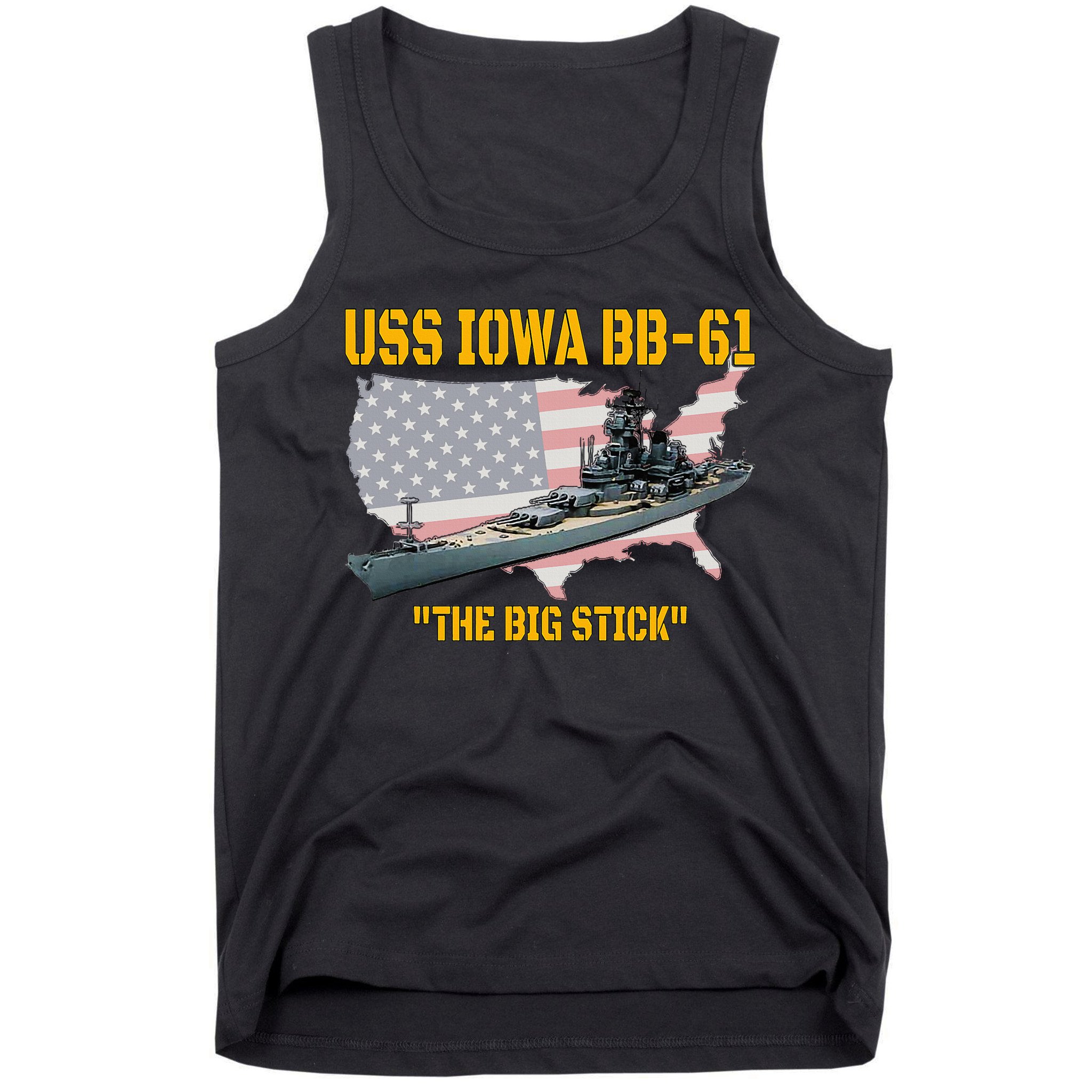 World War II Warship USS Iowa & WW2 BB61 Battleship Veteran Tank Top
